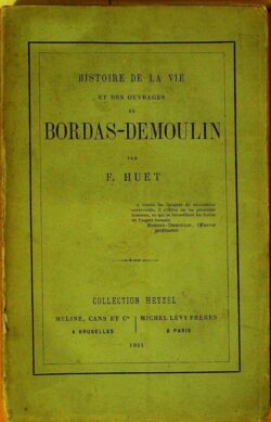 Histoire de la Vie et des Ouvrages de Bordas-Demoulin