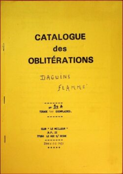 CATALOGUE des OBLITÉRATIONS - no 92 A