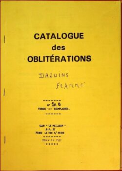 CATALOGUE des OBLITÉRATIONS - no 92 B