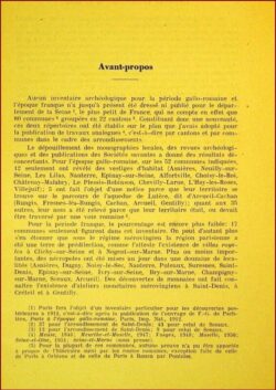 Répertoire Archéologique du Département de la Seine (moins PARIS)