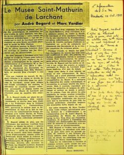 Articles sur le Gâtinais - 1941 - 1972