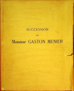 Succession Gaston MENIER