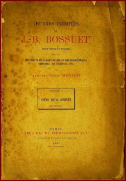 Oeuvres Inédites de J.- B. Bossuet