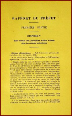 Conseil Général de Seine-et-Marne - 1932 rapport du Préfet