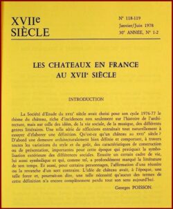 XVIIe SIECLE - REVUE publiée par la Société d'Étude du XVIIe siècle