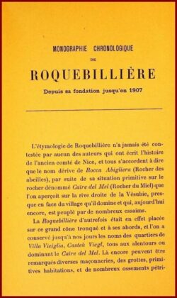 Monographie Chronologique de ROQUEBILLIERE