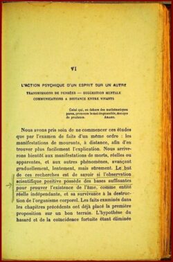 L'Inconnu et les Problèmes Psychiques