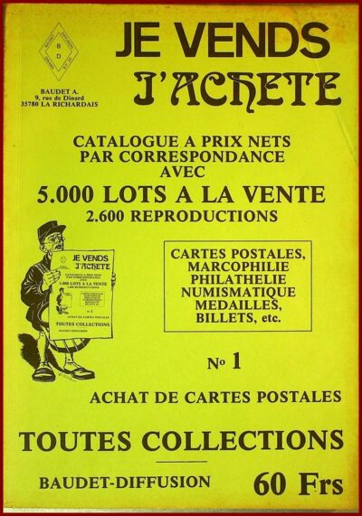 Catalogue Baudet - catalogue à prix nets par correspondance avec 5000 lots à la vente