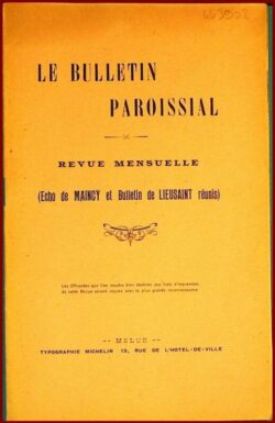 Le Bulletin Paroissial, MELUN, revue mensuelle