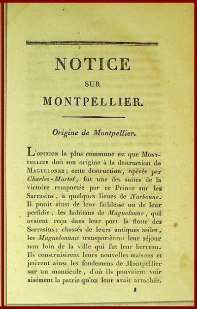 Notice sur MONTPELLIER, suivi des Antiquités de NISMES - Image 5