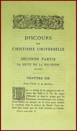 Discours sur l'histoire universelle de Jacques-Bénigne Bossuet