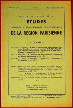 093-BULLETIN Sté d'Etudes Hist., Géog. et Scient. Région Parisienne