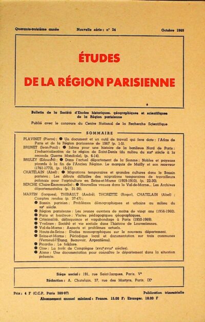 n24-BULLETIN Sté d'Etudes Hist., Géog. et Scient. Région Parisienne