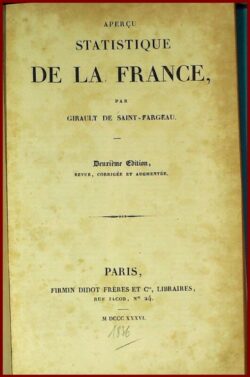 Aperçu statistique de la France, 1836