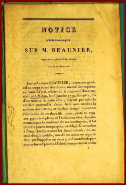 Notice nécrologique sur M. Beaunier, melunais.