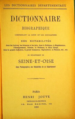 Dictionnaire biographique de Seine-et-Oise