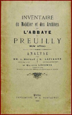 L’ABBAYE DE PREUILLY en 1790