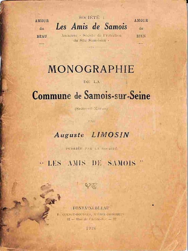 MONOGRAPHIE de la Commune de Samois-sur-Seine