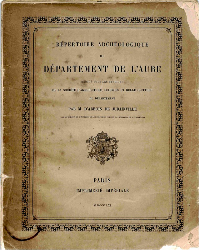 Répertoire archéologique du département de l’AUBE