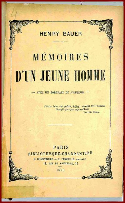 MÉMOIRES D’UN JEUNE HOMME – Image 2