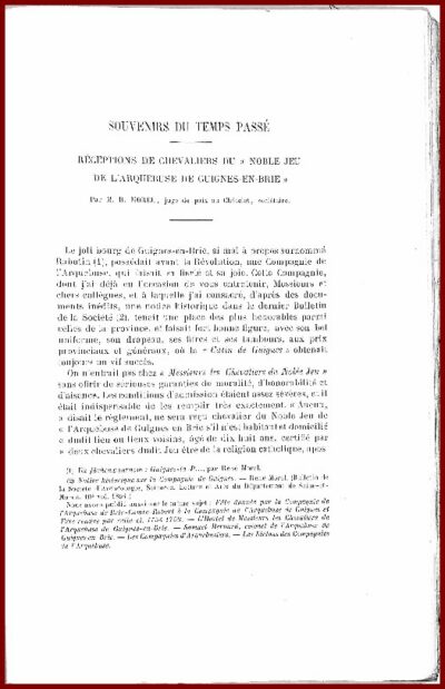 Bulletin 1907 de la société d'Archéologie de Seine-et-Marne – Image 2