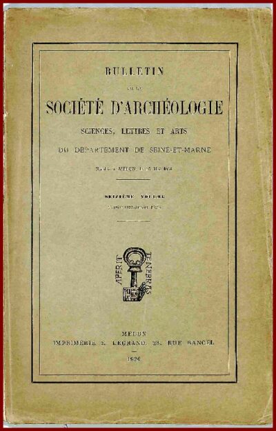 Bulletin 1926 de la société d'Archéologie de Seine-et-Marne