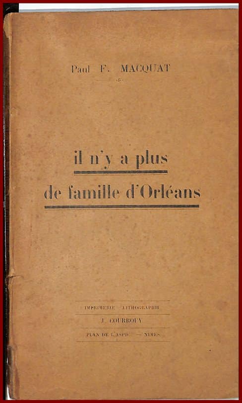 Il n'y a plus de famille d'Orléans