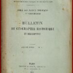 BULLETINS 1893 de GÉOGRAPHIE historique et descriptive