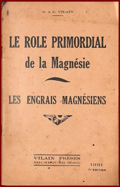 LE ROLE PRIMORDIAL de la Magnésie
