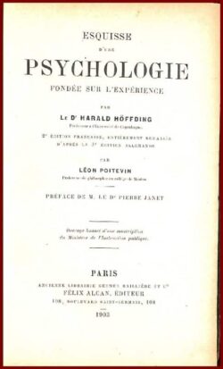 ESQUISSE d’une PSYCHOLOGIE fondée sur l'expérience