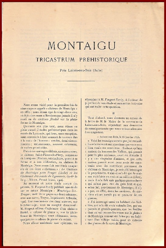 Montaigu Ticastrum préhistorique, près Laines-aux-Bois (Aube) – Image 2