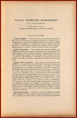 NOUVEAU RÉPERTOIRE ARCHÉOLOGIQUE DE L’AVALLONNAIS