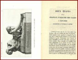 DEUX ÉPAVES DE LA CHAPELLE FUNÉRAIRE DES VALOIS à SAINT-DENIS