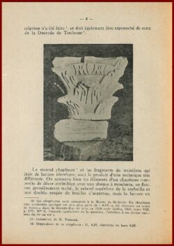 ETUDE SUR DEUX CHAPITEAUX A PUYSÉGUR