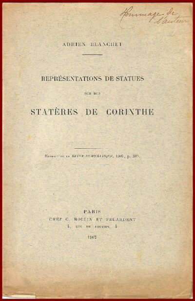 REPRÉSENTATIONS DE STATUES SUR DES STATÈRES DE CORINTHE