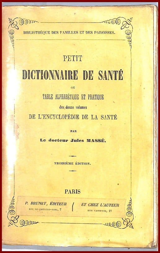 PETIT DICTIONNAIRE DE SANTÉ