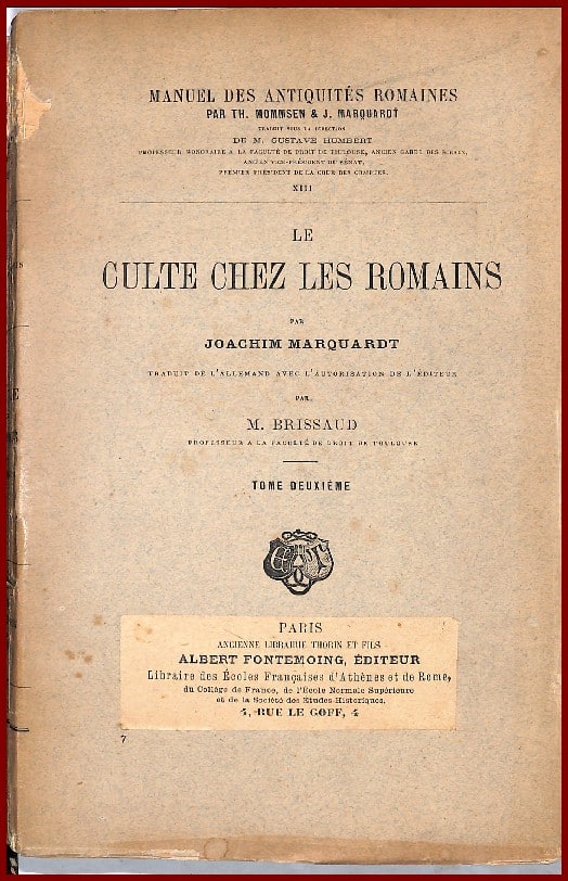 Le culte chez les Romains