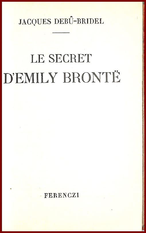 LE SECRET D'EMILY BRONTË