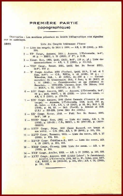 RÉPERTOIRE BIBLIOGRAPHIQUE DE L’YONNE (1931-1963) – Image 3