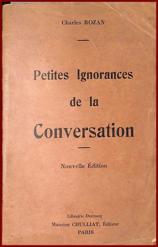 Petites ignorances de la Conversation