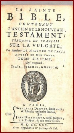 La Sainte Bible - Ancien et nouveau Testament