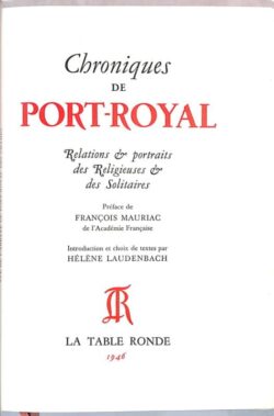Chroniques de Port-Royal