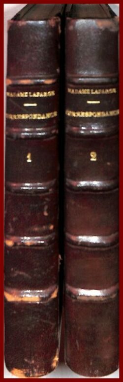 Madame LAFARGE, correspondance