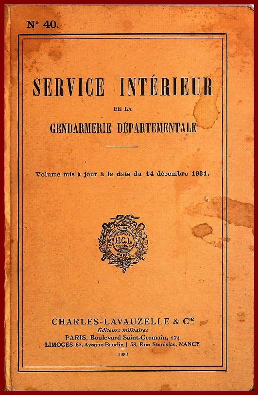 Service intérieur de la Gendarmerie départementale