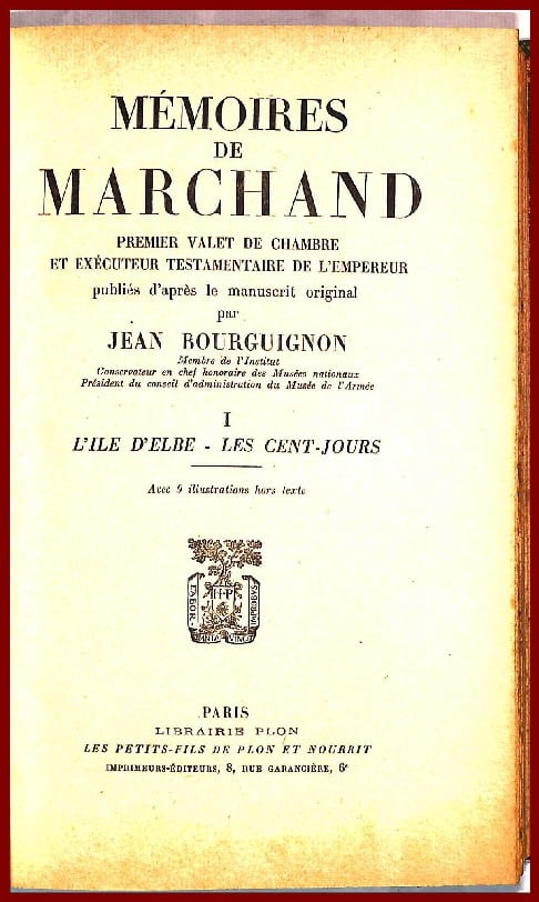 Mémoires de Marchand valet de l'Empereur