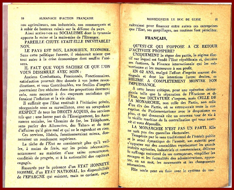 1934 - Almanach de l'Action Française – Image 3