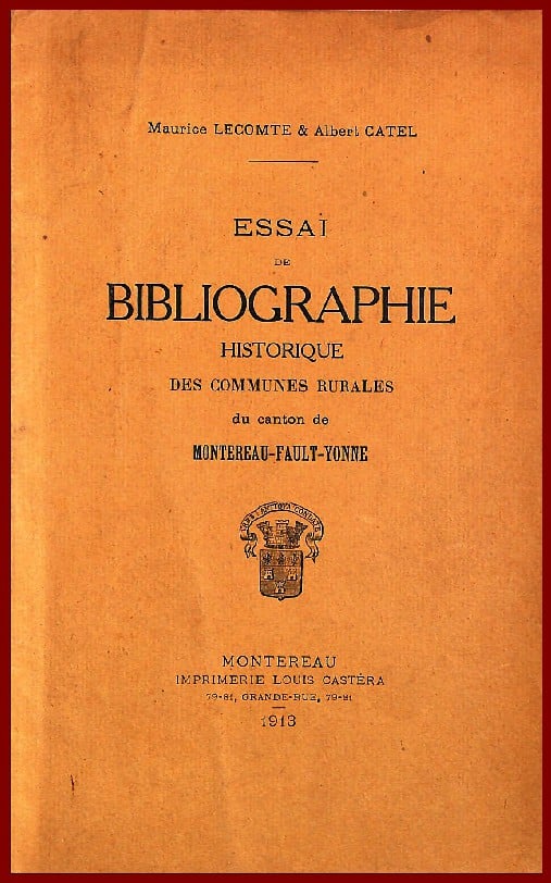 Essai de Bibliographie canton de MONTEREAU-FAULT-YONNE