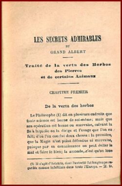 Les secrets admirables du Grand Albert