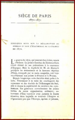 Le Siège de Paris 1870 - 1871