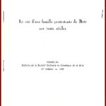 La vie d'une famille protestante de Brie